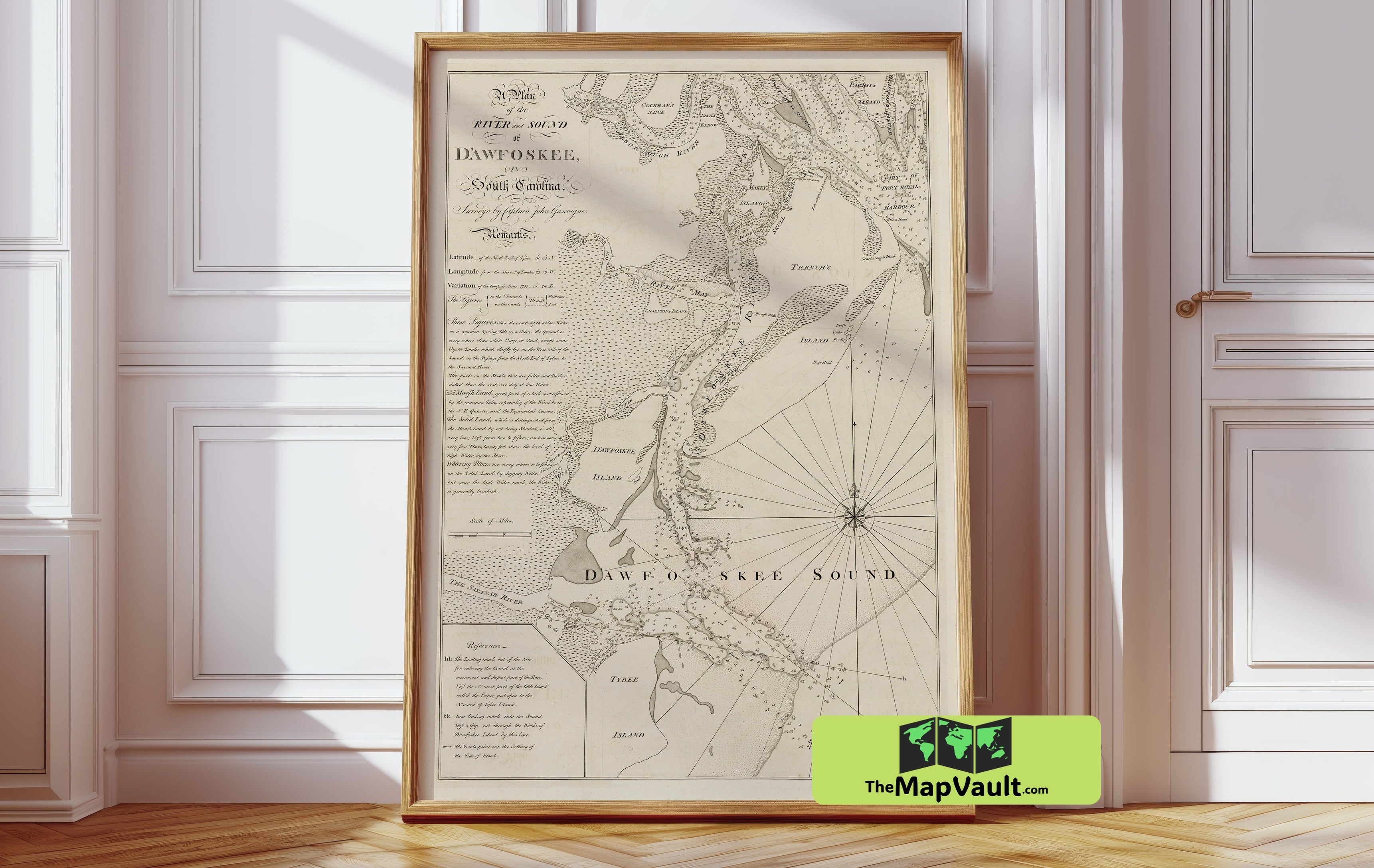 Daufuskie Island 1773 Print A Historic South Carolina Island Chart f