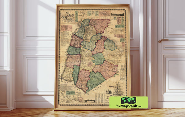 1858 Map of Frederick County, Maryland – Antique Cartography – Historic Landowner Map Print