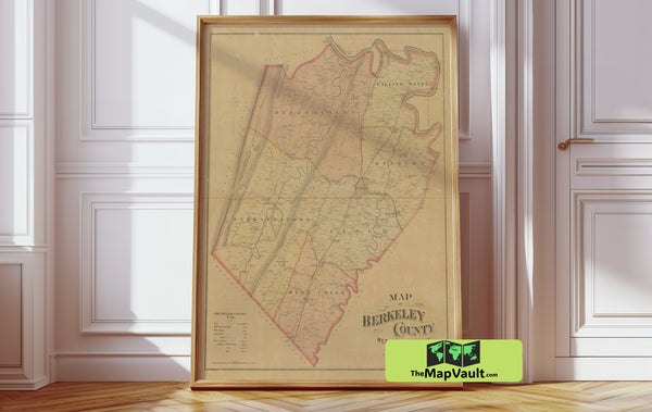 1894 Map of Berkeley County, West Virginia – Antique Cartography – Historic Landowner Map Print