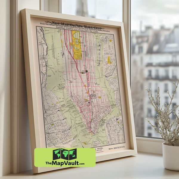 New York City Subway 1951 Wall Art – Discover Mid-Century Transit Lines and Urban Pulse