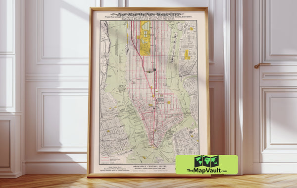New York City Subway 1951 Wall Art – Discover Mid-Century Transit Lines and Urban Pulse
