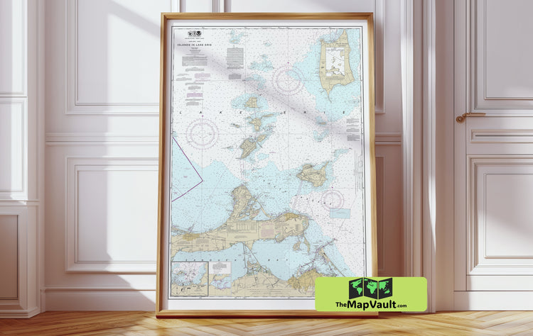 Lake Erie Island Put-In-Bay - 2016 Nautical Map - Contemporary Great Lakes Navigation Art