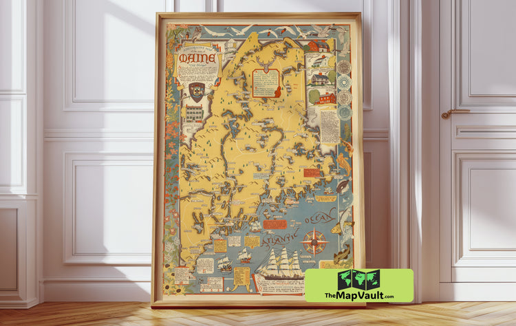 Maine Dirigo 1875 Print - A Vintage New England Map for Celebrating Regional Heritage and Maritime Traditions