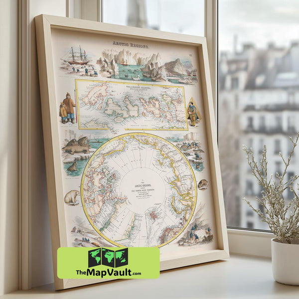 Arctic Chart Fine Print – Marvel at Polar Passages and Legendary Seafaring Pursuits