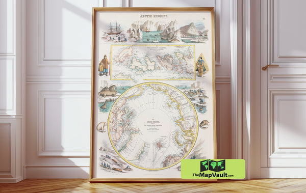 Arctic Chart Fine Print – Marvel at Polar Passages and Legendary Seafaring Pursuits