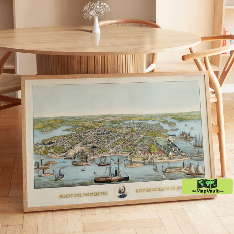 Bird’s Eye View of Annapolis - Historic Panoramic Cityscape & Maritime Heritage