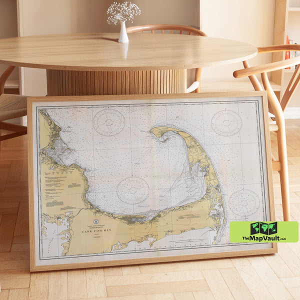 Cape Cod Bay - 1933 Nautical Chart Print