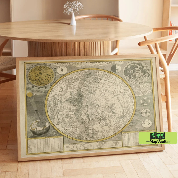 Celestial Map Print - Antique Astrology and Constellation Chart