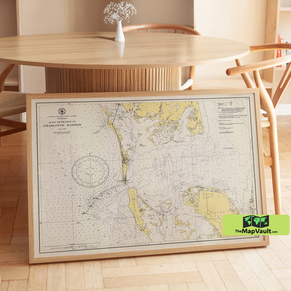 Charlotte Harbor - 1947 Nautical Chart Print