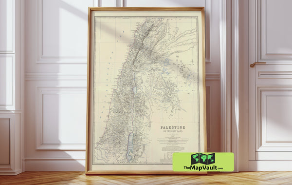 Composite Palestine 1861 Print – A Timeless Vintage Map for Exploring Sacred Middle Eastern Heritage