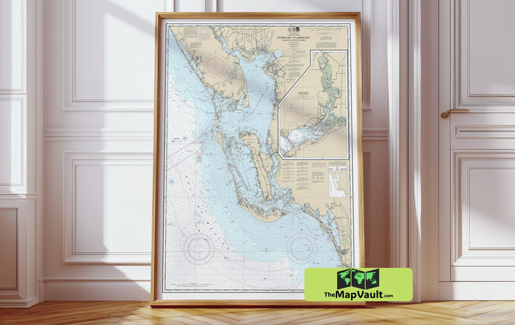 Estero Bay to Lemon Bay 2015 Print - A Modern Florida Chart for Charlotte Harbor Exploration Enthusiasts