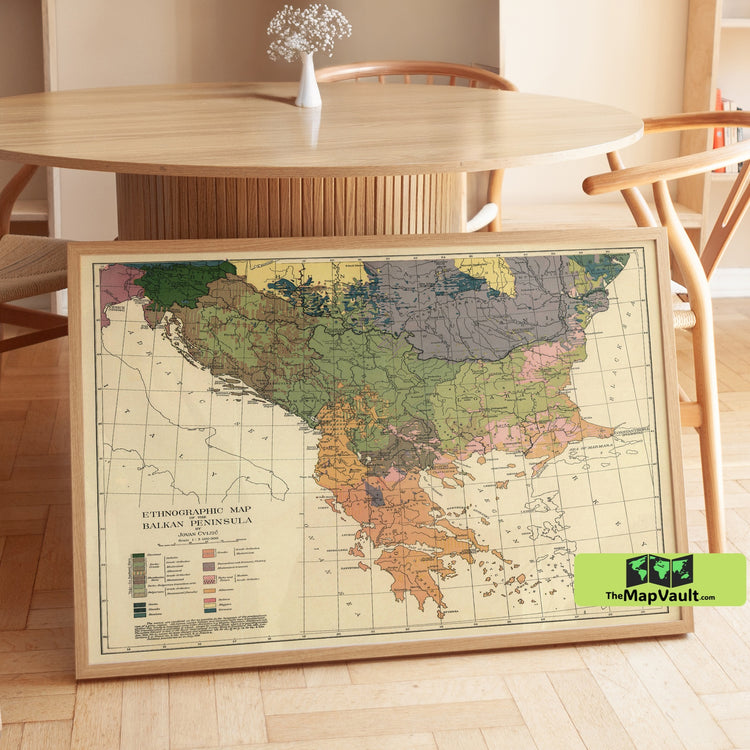 Balkans Ethnographic Map Historical Eastern Europe Map