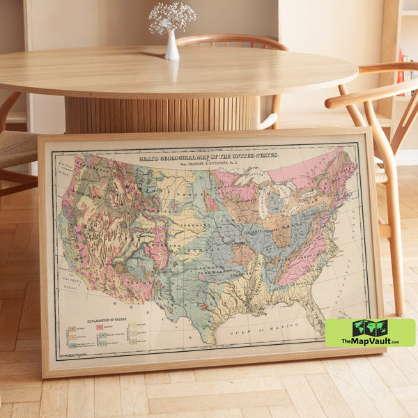 Geological Map of the United States – Scientific and Historic Cartography