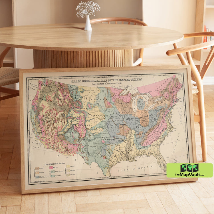Geological Map of the United States - Scientific and Historic Cartography