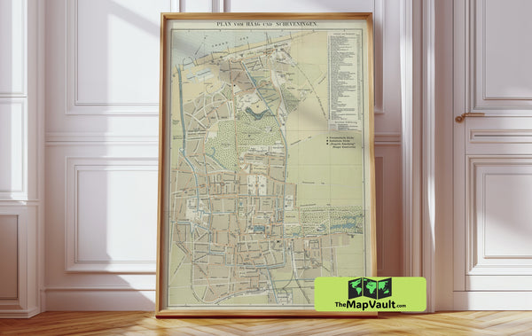 Hague 1670 Vintage Map Print – Explore Den Haag’s Regal Past and Coastal Dutch Roots