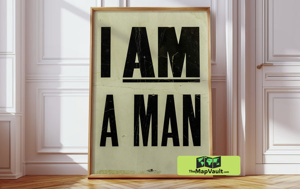 Historic Civil Rights “I AM A MAN” Poster – A Bold Symbol of Social Justice and Protest Heritage