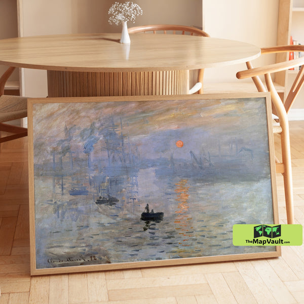 Impression, Sunrise by Claude Monet Print – Timeless Wall Art for Fine Art Enthusiasts