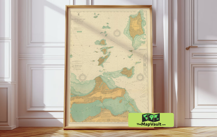 Lake Erie Islands & Sandusky Bay 1917 Print - A Great Lakes Nautical Chart for Midwest Maritime Fans