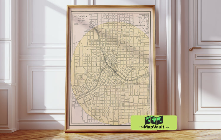 Atlanta 1905 Restored Map Print - Trace Post-Reconstruction Growth in a Bustling Southern Hub