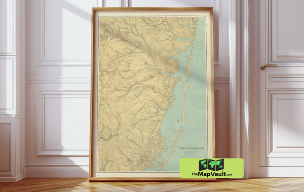 Barnegat Bay 1942 Print – A Vintage New Jersey Map for Coastal Heritage & Nautical Nostalgia