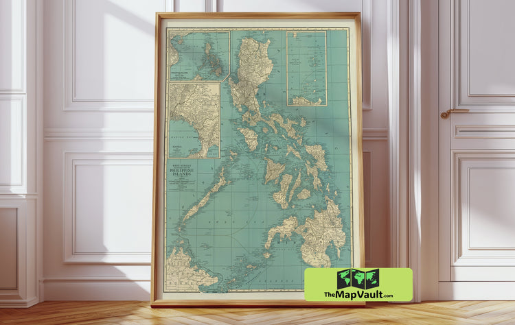 Philippine Islands Old Map Print - Discover Tropical Archipelagos and Rich Cultural Ties