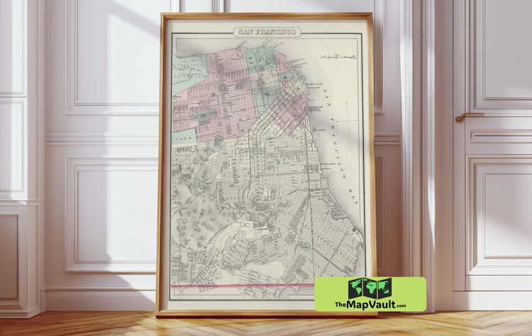 San Francisco 1900 City Plan - Relive Gold Rush Echoes and Hilly Urban Flair