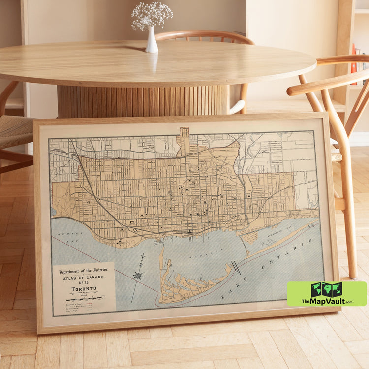 Toronto Map - Vintage City Plan - Fine Archival Print