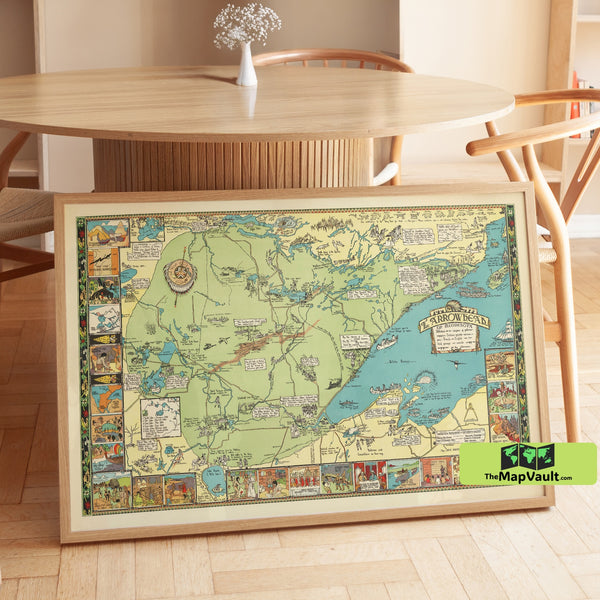 The Arrowhead of Minnesota – Vintage Minnesota Map – Historic Cartography Art – Great Lakes Region Wall Print – Minnesota Wall Decor