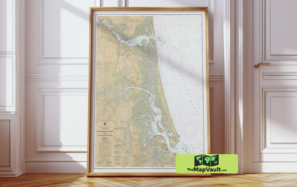 Newburyport Harbor and Plum Island 1988 Print – Modern Coastal Map for Massachusetts Seaside Lovers