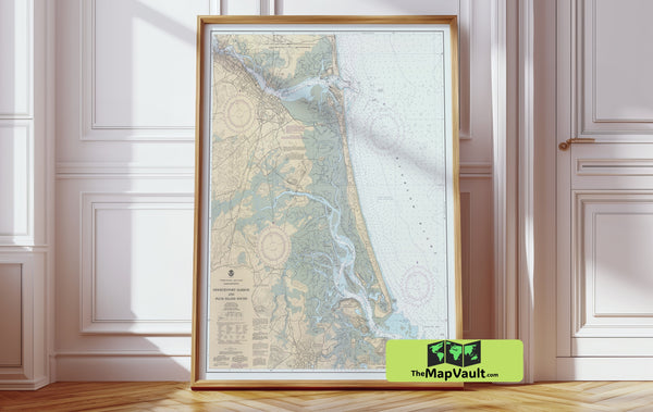NEWBURYPORT HARBOR AND PLUM ISLAND 1988 PRINT – MODERN COASTAL MAP FOR MASSACHUSETTS SEASIDE LOVERS