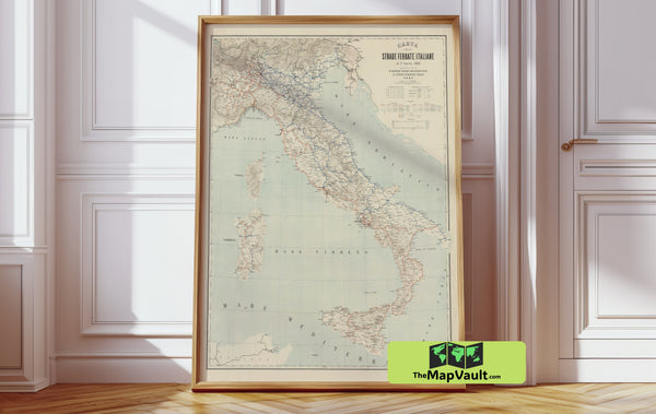 Italy Unveiled: 1891’s Exquisite Cartographic Exploration - A Treasure Map of Historical Proportions