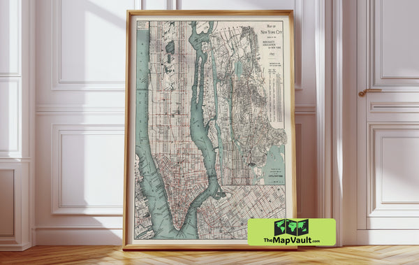 Historical 1897 Manhattan Map - Intricate Urban Tapestry of New York City’s Heart