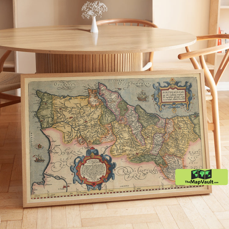 Portugal 1592 Map Poster - Age of Discovery Print for Maritime Empire Admirers