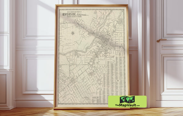 Riverside, California 1938 Map - Detailed Urban Landscape of a Thriving American City