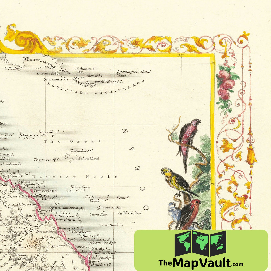 Rustic Map Australia Antique Map of Australia | TheMapVault