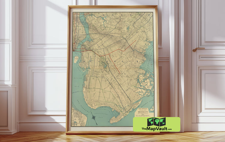 Brooklyn 1924 Restored Map - Celebrate a Borough’s Independent Character and Dynamic Growth