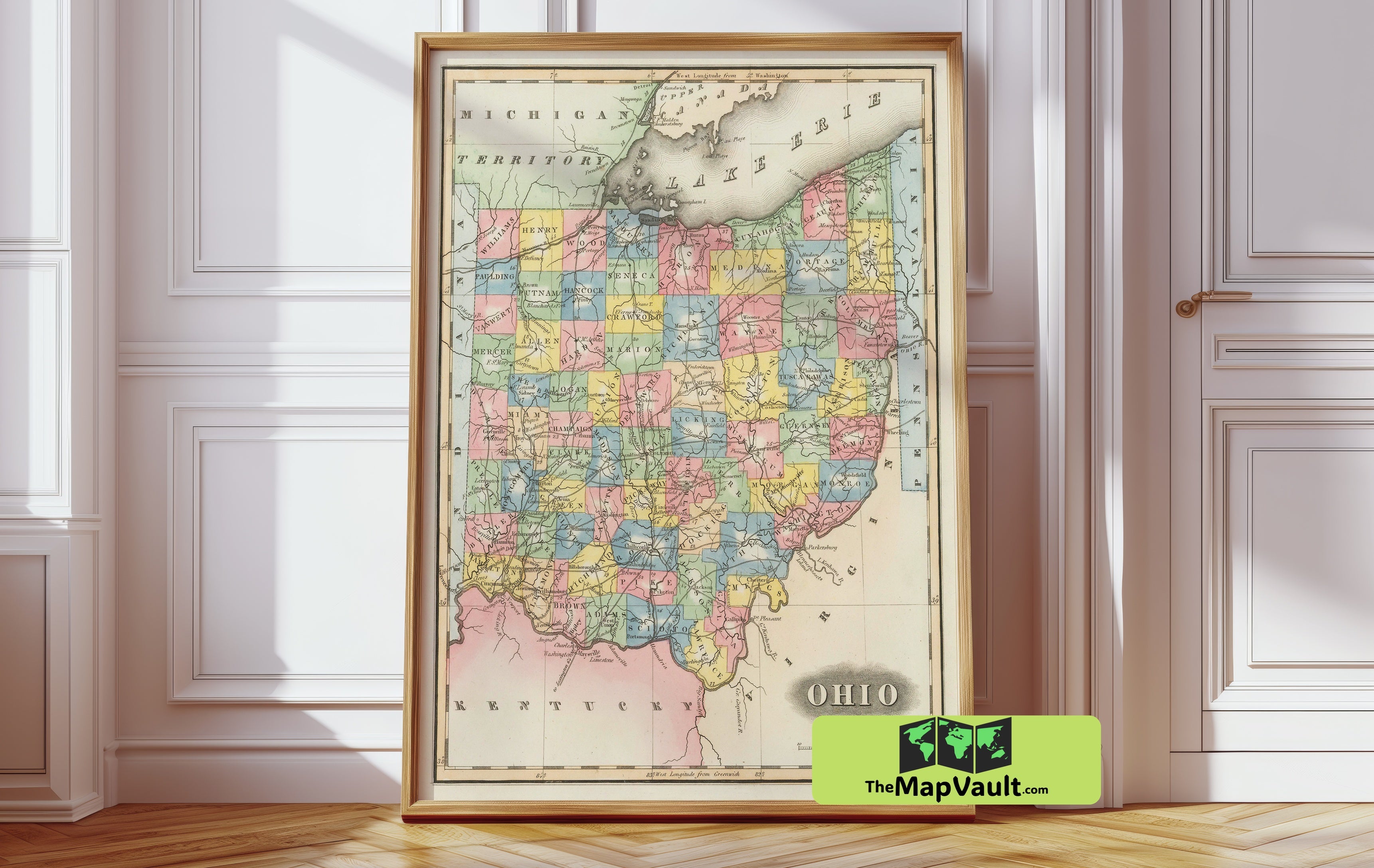 Ohio Vintage Map Print | TheMapVault