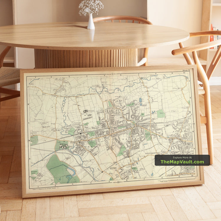 Old Map of West London in 1900 by G.W. Bacon & Co., Sheet 9 - Hanwell, Ealing, Acton - image 1