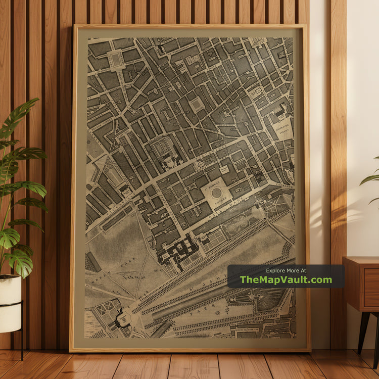 Old Map of London in 1746 by John Rocque, Sheet B2 - Mayfair, Soho, St James's, Piccadilly, Green Park - image 1