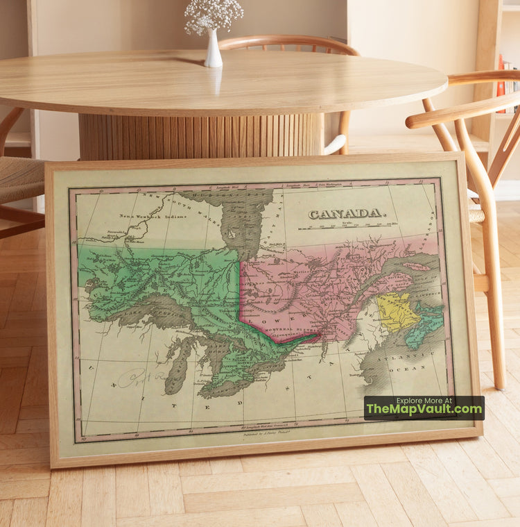 Ontario & Quebec Map 1831 Regional Print - Montreal, Quebec City, Kingston, York (Toronto) - image 1