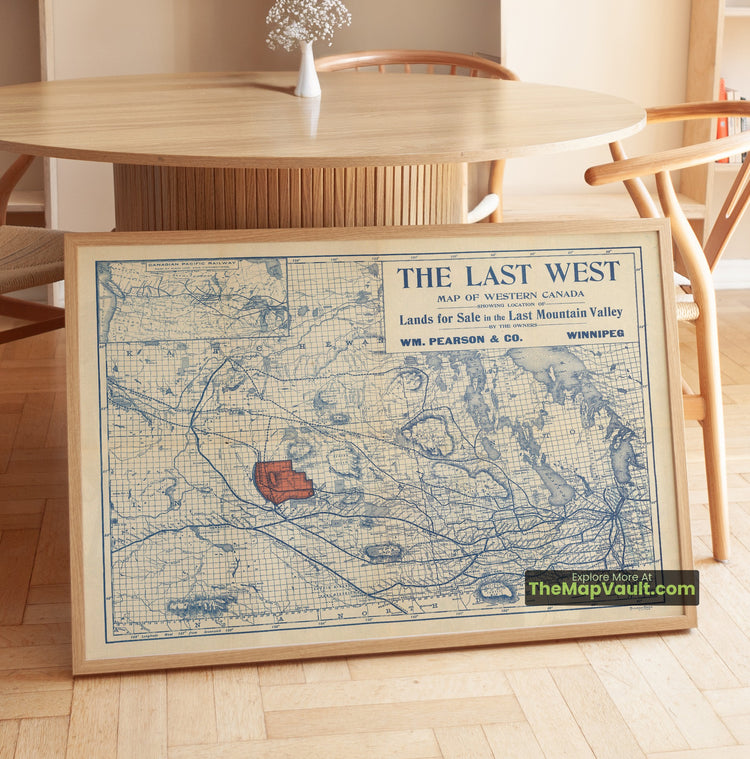 Saskatchewan Map 1903 Survey Print - Last Mountain Lake, Willow Bunch, Regina - image 1