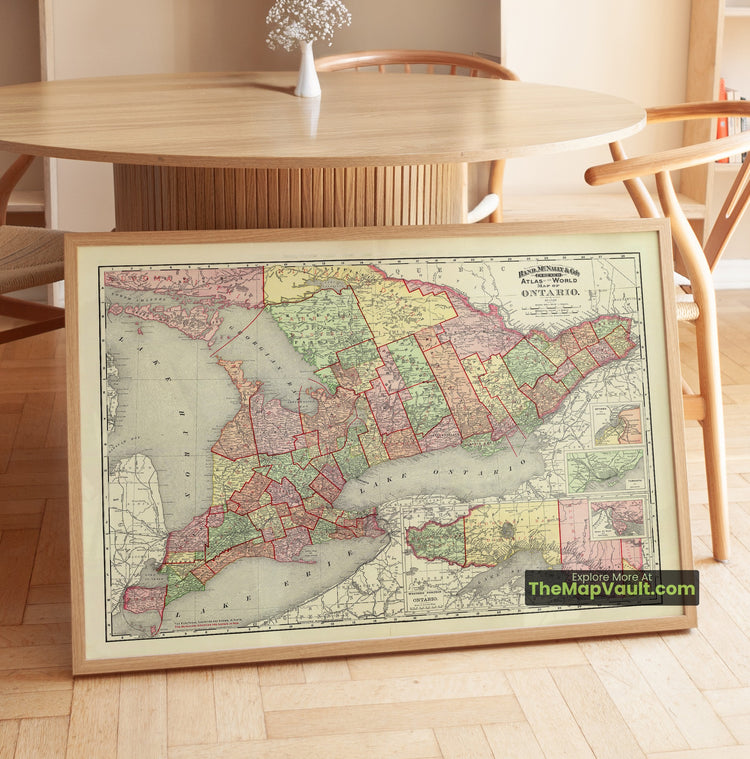 Ontario Map 1897 County Print - Toronto, Ottawa, Hamilton - image 1