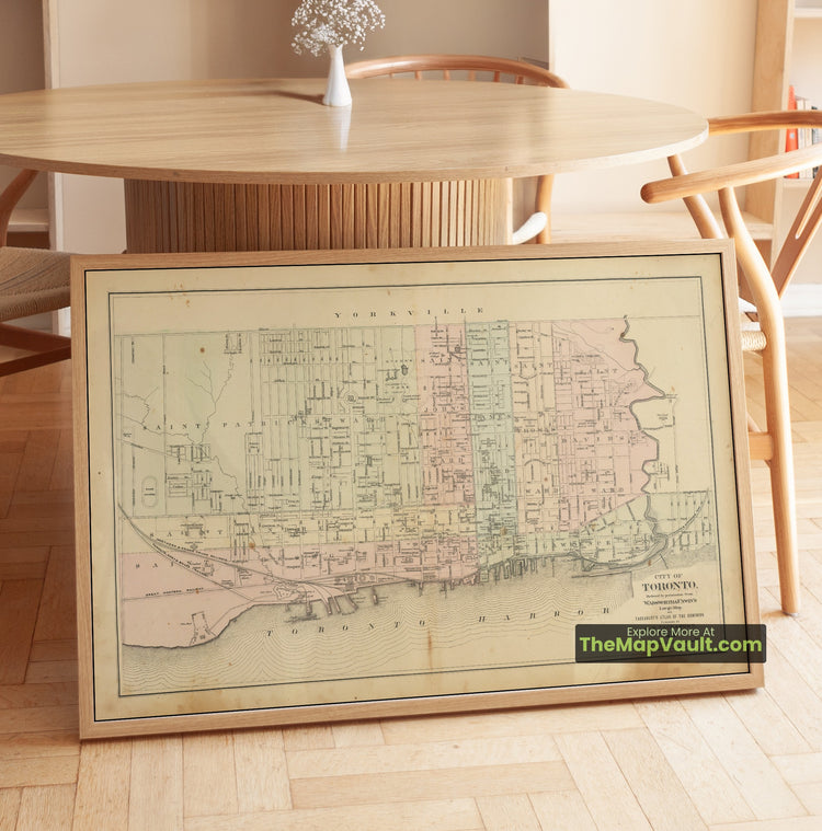 Toronto Map 1875 City Plan - Toronto, York, Yorkville - image 1