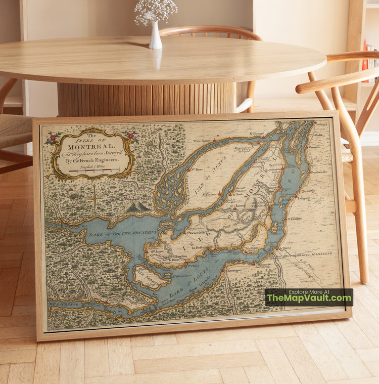 Montreal Map 1761 Survey Print - Montreal, Longueuil, Lachine - image 1