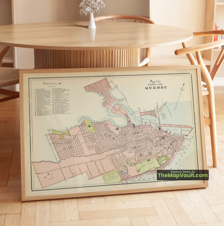 Quebec City Map 1899 Street Plan - Quebec City, Levis, Sainte-Foy - image 1