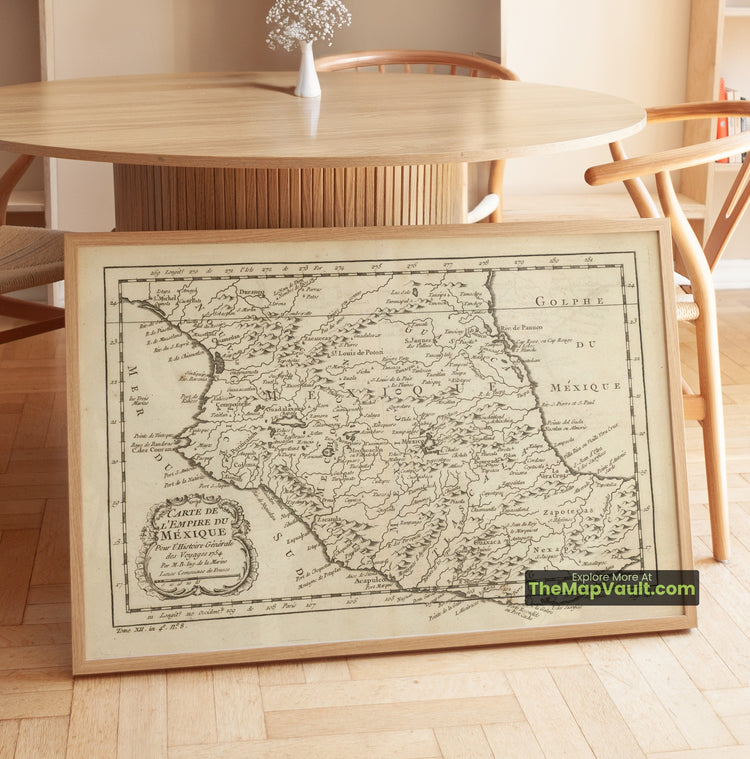 Mexico Map 1757 Regional Print - Acapulco, Tamaulipas, Mexico City - image 1