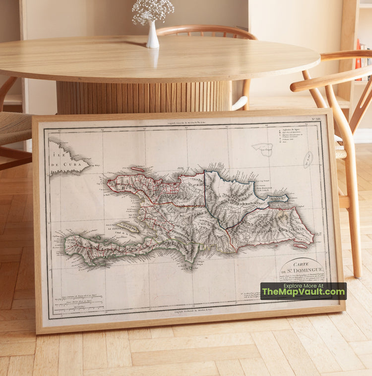 Haiti & Dominican Republic Map 1803 Regional Print - Port-au-Prince, Santo Domingo, Jacmel - image 1