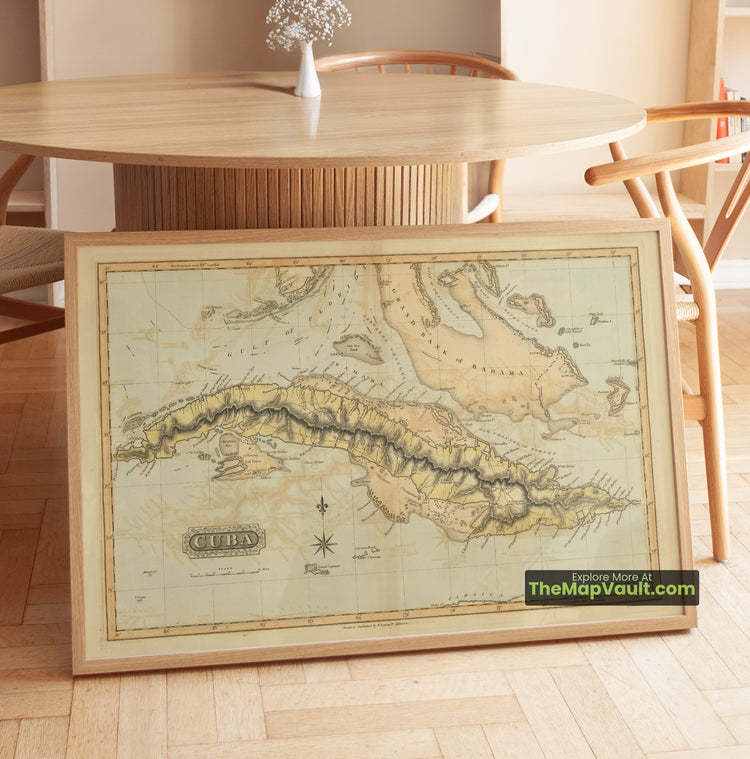 Cuba, Bahamas & Florida Keys Map 1823 Regional Print - Havana, Nassau, Key West - image 1