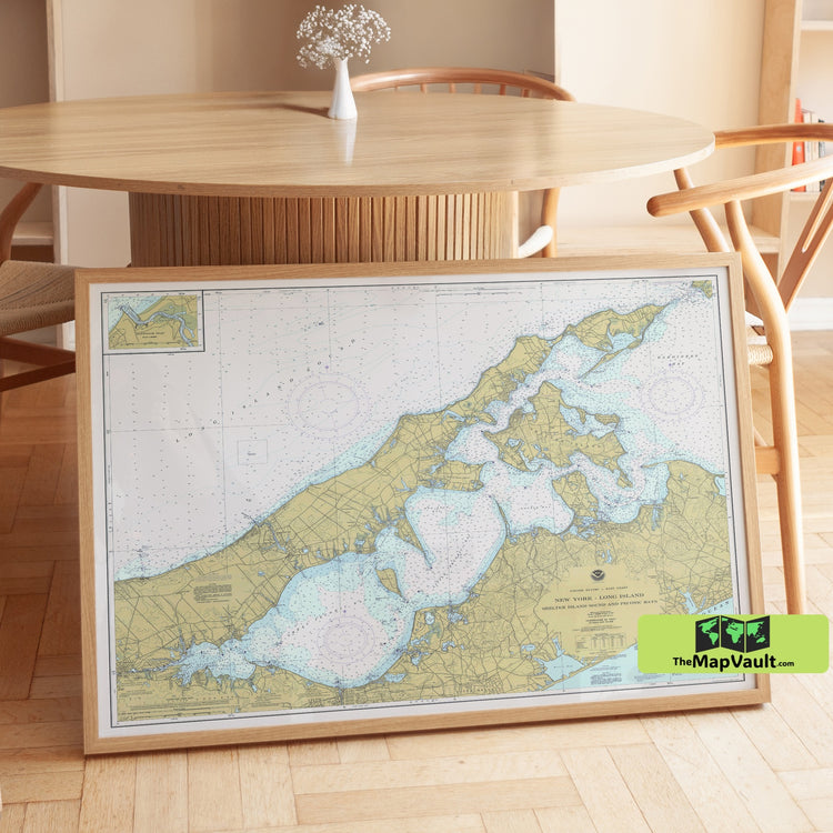 Shelter Island Sound and Peconic Bay - Long Island’s Coastal Maritime Navigation Chart (1979)