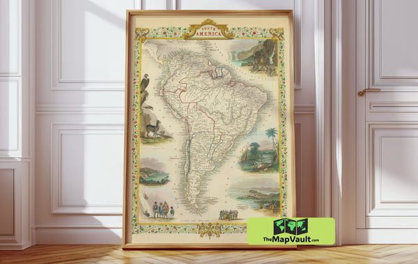 South America 1851 Print – A Vintage Map Celebrating Latin American Heritage for Global Travel Decor Enthusiasts